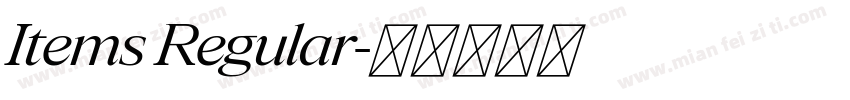 Items Regular字体转换